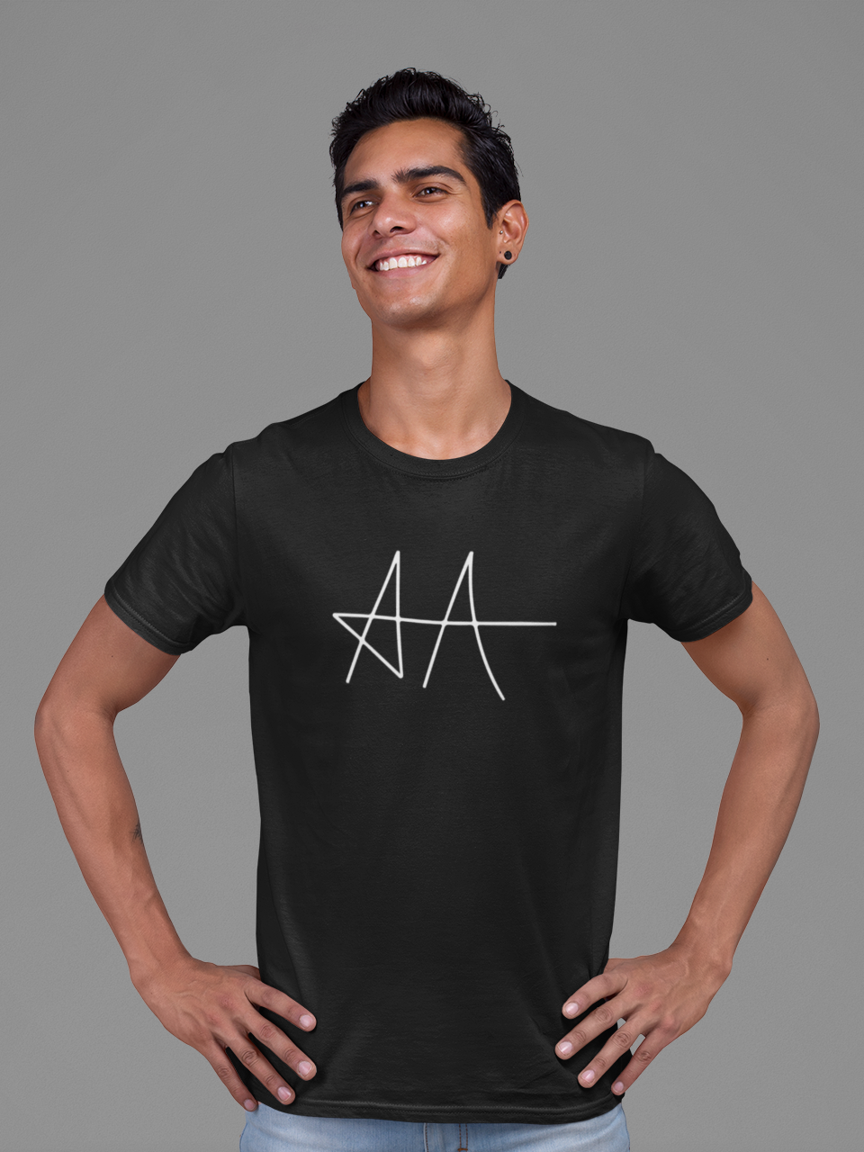 AA-Allu Arjun Unisex T-shirt Black - Mad Monkey